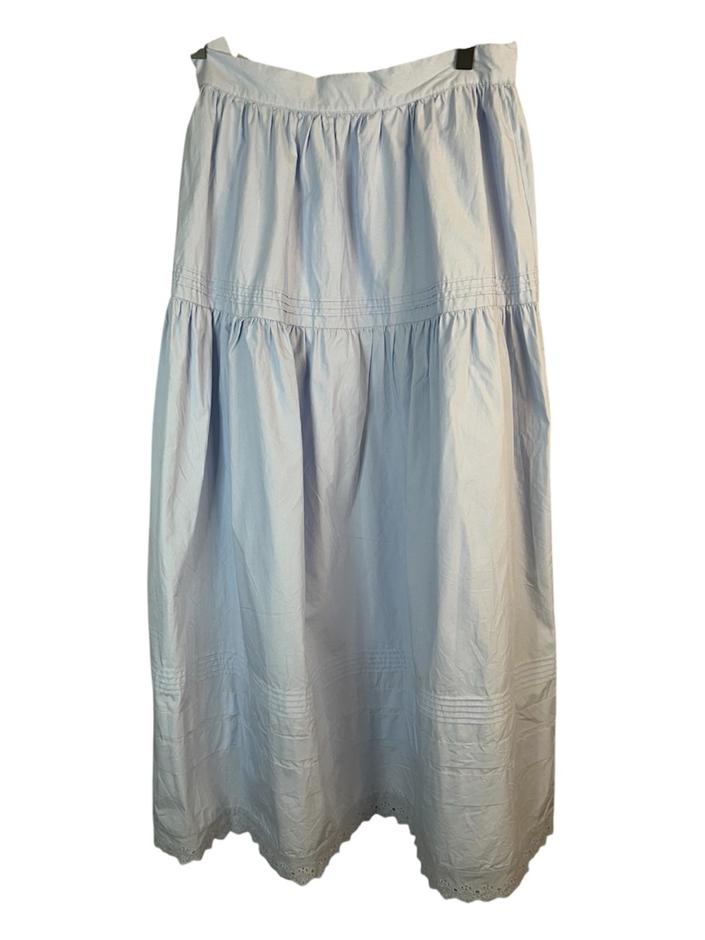 OPT Light Blue Cotton Tiered Maxi Skirt